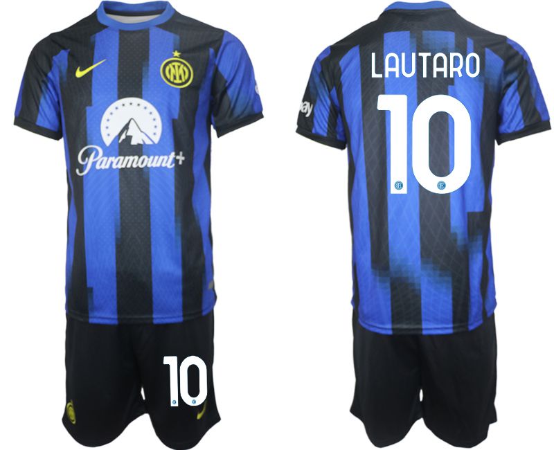 Men 2023-2024 Club Inter Milan home blue #10 Soccer Jersey->manchester united jersey->Soccer Club Jersey